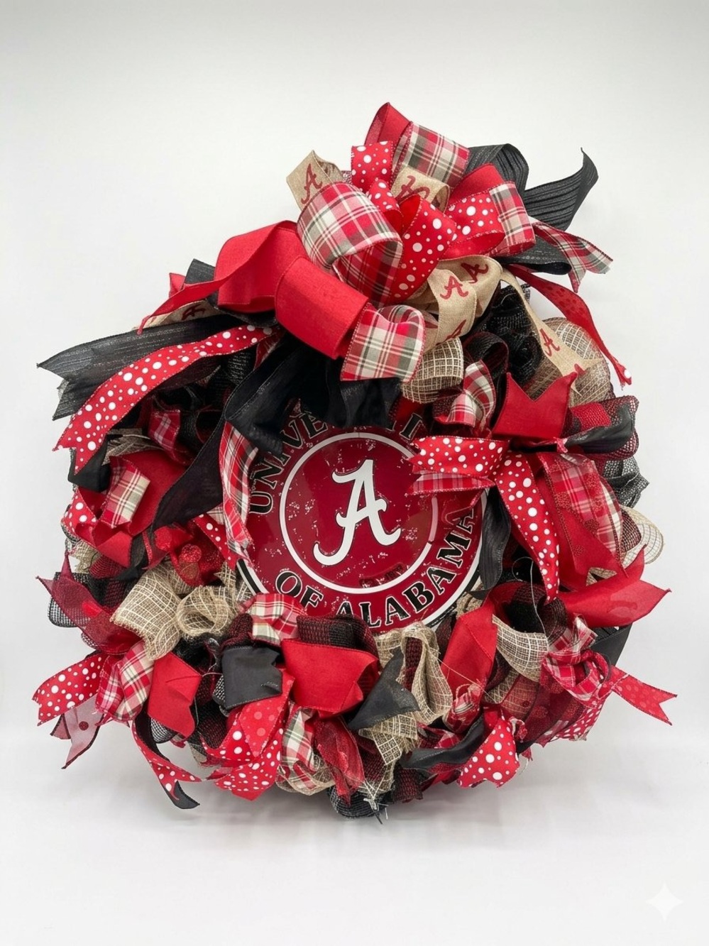 Crimson & Black Holiday Wreath